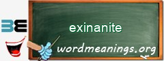 WordMeaning blackboard for exinanite